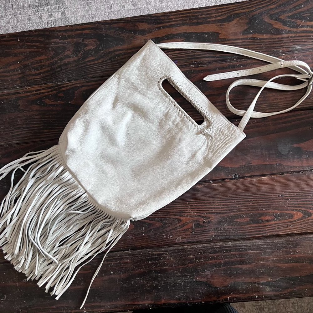 Jennifer Haley Off White Fringe Purse